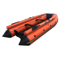 Лодка ПВХ ORCA 380 НД с фальшбортом оранжевый/черный