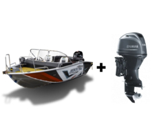Комплект Алюминиевая лодка (катер) Mikatsu (Микатсу) 475 (Z43) Sport + мотор Yamaha F60FETL