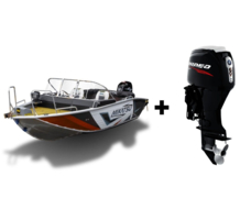 Комплект Алюминиевая лодка (катер) Mikatsu (Микатсу) 475 (Z43) Standard + мотор Hidea HDEF60FUEL-T EFI