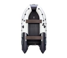 Лодка ПВХ РИВЬЕРА 3600 килевое надувное дно "комби" светло-серый/черный