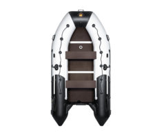 Лодка ПВХ РИВЬЕРА Максима 3600 СК "Комби" светло-серый/черный