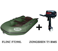 Лодка ПВХ FLINC FT290L + 2-х тактный лодочный мотор Zongshen T5 BMS